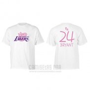 Camiseta Manga Corta Kobe Bayant Los Angeles Lakers Blanco Peppa Pig Cruzado