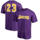 Camiseta Manga Corta Lebron James Los Angeles Lakers Violeta