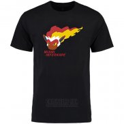 Camiseta Manga Corta Miami Heat Cruzado Pokemon Infernape Negro