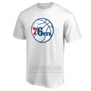 Camiseta Manga Corta Philadelphia 76ers Blanco