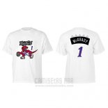 Camiseta Manga Corta Tracy McGrady Toronto Raptors Blanco Retro