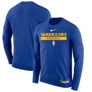 Camiseta Manga Larga Golden State Warriors Practice Performance 2022-23 Azul