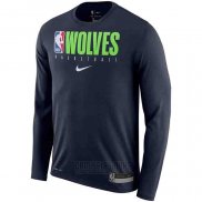 Camiseta Manga Larga Minnesota Timberwolves Azul