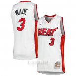 Camiseta Miami Heat Dwyane Wade #3 Mitchell & Ness 2005-06 Blanco