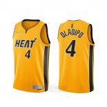 Camiseta Miami Heat Victor Oladipo #4 Earned 2020-21 Oro