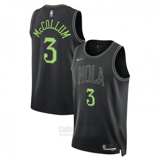 Camiseta New Orleans Pelicans CJ McCollum #3 Ciudad 2023-24 Negro