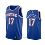 Camiseta New York Knicks Ignas Brazdeikis #17 Statement 2020-21 Azul