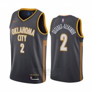 Camiseta Oklahoma City Thunder Shai Gilgeous Alexander #2 Ciudad Negro