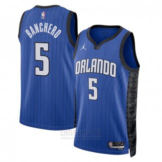 Camiseta Orlando Magic Paolo Banchero #5 Statement 2022-23 Azul