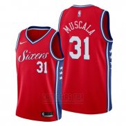 Camiseta Philadelphia 76ers Mike Muscala #31 Statement Rojo