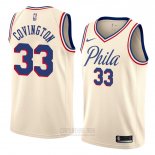 Camiseta Philadelphia 76ers Robert Covington #33 Ciudad 2018 Crema