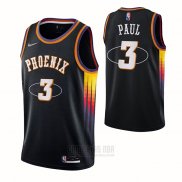 Camiseta Phoenix Suns Chris Paul #3 75th Anniversary 2022 Negro