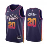 Camiseta Phoenix Suns Jusuf Nurkic #20 Ciudad 2023-24 Violeta