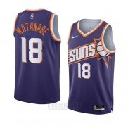 Camiseta Phoenix Suns Yuta Watanabe #18 Icon 2023-24 Violeta