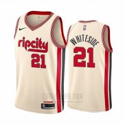 Camiseta Portland Trail Blazers Hassan Blancoside #21 Ciudad Crema