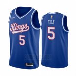 Camiseta Sacramento Kings De'aaron Fox #5 Throwback 2019-20 Azul