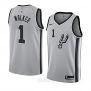 Camiseta San Antonio Spurs Lonnie Walker #1 Statement 2018 Gris2