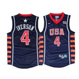 Camiseta USA 2004 Allen Iverson #4 Azul