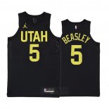 Camiseta Utah Jazz Malik Beasley #5 Statement 2022-23 Negro