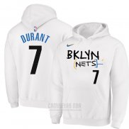 Sudaderas con Capucha Brooklyn Nets Kevin Durant Ciudad 2022-23 Blanco