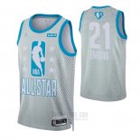 Camiseta All Star 2022 Philadelphia 76ers Joel Embiid #21 Gris