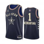 Camiseta All Star 2024 San Antonio Spurs Victor Wembanyama #1 Azul