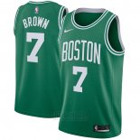 Camiseta Boston Celtics Jaylen Brown #7 Icon 2020-21 Verde