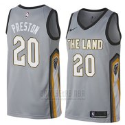 Camiseta Cleveland Cavaliers Billy Preston #20 Ciudad 2018 Gris