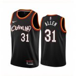 Camiseta Cleveland Cavaliers Jarrett Allen #31 Ciudad 2020-21 Negro