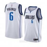 Camiseta Dallas Mavericks Kristaps Porzingis #6 Association 2018-19 Blanco