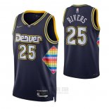 Camiseta Denver Nuggets Austin Rivers #25 Ciudad 2021-22 Azul