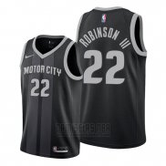 Camiseta Detroit Pistons Glenn Robinson III #22 Ciudad Edition Negro
