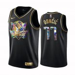 Camiseta Golden Edition Dallas Mavericks Luka Doncic #77 2021-22 Negro