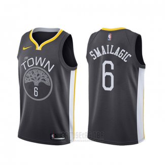 Camiseta Golden State Warriors Alen Smailagic #6 Statement 2019-20 Negro