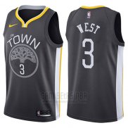 Camiseta Golden State Warriors David West #3 The Town Statement 2017-18 Negro