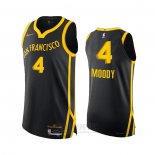 Camiseta Golden State Warriors Moses Moody #4 Ciudad Autentico 2023-24 Negro