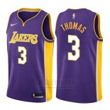 Camiseta Los Angeles Lakers Isaiah Thomas #3 Statement 2017-18 Violeta