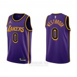 Camiseta Los Angeles Lakers Russell Westbrook #0 Statement 2022-23 Violeta