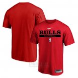 Camiseta Manga Corta Chicago Bulls Practice Performance 2022-23 Rojo
