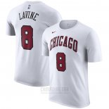 Camiseta Manga Corta Chicago Bulls Zach Lavine Ciudad 2022-23 Blanco