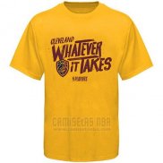 Camiseta Manga Corta Cleveland Cavaliers Amarillo NBA Playoffs Slogan Whatever It Takes