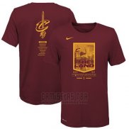 Camiseta Manga Corta Cleveland Cavaliers Rojo 2018 Eastern Conference Champions NBA The Finals