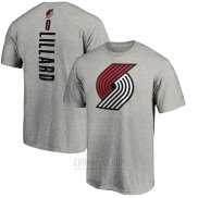 Camiseta Manga Corta Damian Lillard Portland Trail Blazers Gris