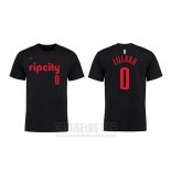 Camiseta Manga Corta Damian Lillard Portland Trail Blazers Negro Ciudad