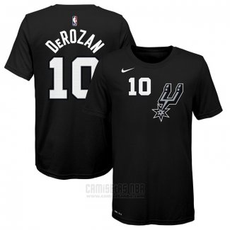 Camiseta Manga Corta Demar DeRozan San Antonio Spurs Negro 2019-20 Ciudad