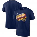 Camiseta Manga Corta Denver Nuggets 2023 Southwest Division Champions Locker Room Azul