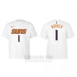 Camiseta Manga Corta Devin Booker Phoenix Suns Blanco