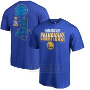 Camiseta Manga Corta Golden State Warriors Azul 2018 NBA Finals Champions2