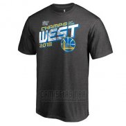 Camiseta Manga Corta Golden State Warriors Gris 2018 Western Conference Champions Locker Room