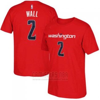 Camiseta Manga Corta John Wall Washington Wizards Rojo3